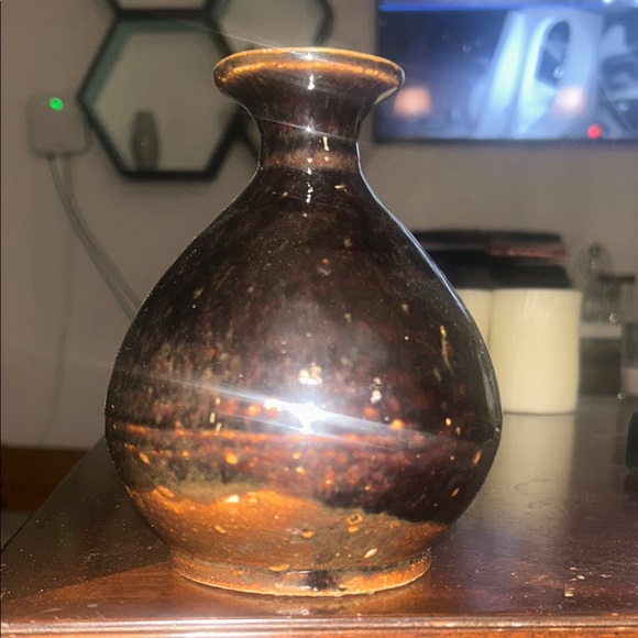 Vintage Brown Ceramic Vase